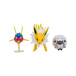 Pokémon - Pack 3 figurines Battle Figure Set Moumouton, Carvanha & Voltali