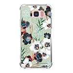 LaCoqueFrançaise Coque Samsung Galaxy S8 Plus Silicone antichocs Solides coins renforcés  transparente Motif Fleurs vert d'eau