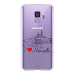 LaCoqueFrançaise Coque Samsung Galaxy S9 360 intégrale transparente Motif J'aime Marseille Tendance