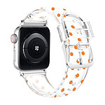 Avizar Bracelet pour Apple Watch 41mm / 40mm / 38 mm Souple Transparent à Motif Orange