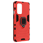 Avizar Coque OnePlus 9 Hybride Antichoc Bague Métallique Support rouge
