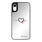 LaCoqueFrançaise Coque iPhone XR miroir Coeur Noir Amour Design
