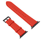 Avizar Bracelet pour Apple Watch 41mm / 40mm et 38 mm Finition Texturé  Rouge