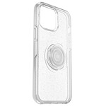 OtterBox Coque pour iPhone 13 Pro Max avec Poignée PopGrip Otter+ Pop Symmetry Transparent avec paillettes