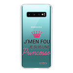 Evetane Coque Samsung Galaxy S10 Plus 360 intégrale transparente Motif Je suis une princesse Tendance