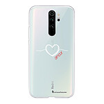 LaCoqueFrançaise Coque Xiaomi Redmi Note 8 Pro 360 intégrale transparente Motif Coeur Blanc Amour Tendance