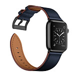 Avizar Bracelet pour Apple Watch 41mm et 40mm et 38 mm Cuir véritable  Bleu nuit