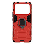 Avizar Coque Xiaomi Mi 11 Ultra Hybride Antichoc Bague Métallique Support rouge