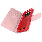 Avizar Étui pour Smartphone 6 pouces Universel Simili cuir Effet Vieilli Coque coulissante Porte-cartes  rose