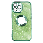 Avizar Coque pour iPhone 11 Pro Max Paillette Amovible Silicone Gel  Vert