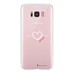 LaCoqueFrançaise Coque Samsung Galaxy S8 360 intégrale transparente Motif Coeur Blanc Amour Tendance