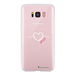 LaCoqueFrançaise Coque Samsung Galaxy S8 360 intégrale transparente Motif Coeur Blanc Amour Tendance