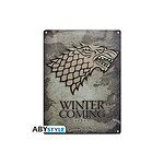 Game Of Thrones - Plaque métal Stark (28x38)