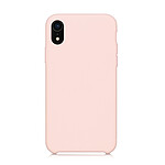 Evetane Coque iPhone Xr Silicone Liquide Douce rose pâle transparente Motif