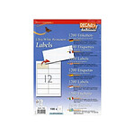 DECADRY Boite 1200 étiquettes blanches multi-usage 97 x 42,3 mm