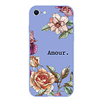 LaCoqueFrançaise Coque iPhone 7/8/ iPhone SE 2020 Silicone Liquide Douce lilas Amour en fleurs