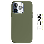 Moxie Coque pour iPhone 15 Pro Max Semi-rigide Intérieur Microfibre Kaki