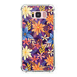 LaCoqueFrançaise Coque Samsung Galaxy S8 Plus Silicone antichocs Solides coins renforcés  transparente Motif Fleurs violettes et oranges