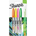 SHARPIE Marqueur permanent FINE Neon, blister de 4