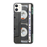 Evetane Coque iPhone 11 silicone transparente Motif Cassette ultra resistant