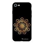 LaCoqueFrançaise Coque iPhone 7/8 Silicone Liquide Douce noir Mandala Or