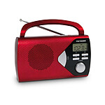 Metronic 477201 - Radio portable AM/FM avec fonction réveil - rouge