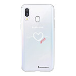 LaCoqueFrançaise Coque Samsung Galaxy A40 360 intégrale transparente Motif Coeur Blanc Amour Tendance