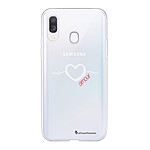 LaCoqueFrançaise Coque Samsung Galaxy A40 360 intégrale transparente Motif Coeur Blanc Amour Tendance