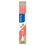 PILOT Set de 3 Recharges Roller FRIXION BALL BLS-FR7 Pointe Moyenne Rose corail x 12