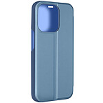 Avizar Étui Clear View pour iPhone 15 Pro Max Clapet Miroir Fonction Support  Bleu