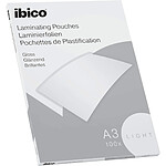 IBICO Boite de 100 Pochettes de Plastification Basics Light A3 Brillante