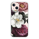 LaCoqueFrançaise Coque iPhone 13 silicone transparente Motif Fleurs roses ultra resistant