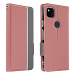 Avizar Etui pour Google Pixel 4A Housse Folio portefeuille Fonction support Rose