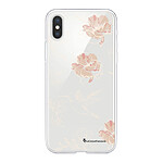 LaCoqueFrançaise Coque iPhone Xs Max silicone transparente Motif Fleurs Blanches ultra resistant