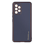 Forcell Coque Samsung Galaxy A53 5G Silicone Finition cuir Leather Case Bleu