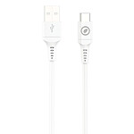 Muvit Câble USB-C vers USB-A 2.0 Charge 60W et Synchronisation 2m Blanc