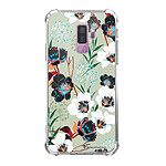 LaCoqueFrançaise Coque Samsung Galaxy S9 Plus anti-choc souple angles renforcés transparente Motif Fleurs vert d'eau
