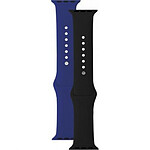 BigBen Connected Pack de 2 Bracelets pour Apple Watch 38-40-41m Bleu