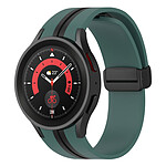 Avizar Bracelet pour Galaxy Watch 5 / 5 Pro / 4 Silicone Souple Bicolore  vert / noir