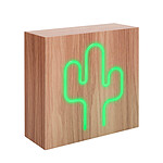 Color Block Enceinte Lumineuse Multifonction, Haut-Parleurs Bluetooth, Charge Induction Néon Cactus