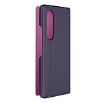 Avizar Housse pour Samsung Galaxy Z Fold 3 Clapet Translucide Design Miroir Support Vidéo Violet