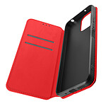 Avizar Étui pour Xiaomi Redmi 12 Porte-carte Support Vidéo Clapet Magnétique  Rouge
