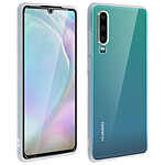 Avizar Coque Huawei P30 Silicone Gel + Film Ecran Verre Trempé transparent