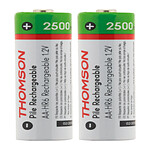 Pack 2x piles rechargeables HR06 AA 2500 mAh - Thomson