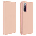 Avizar Housse Samsung Galaxy S20 FE Folio Portefeuille Fonction Support Rose gold