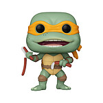 Les Tortues Ninja - Figurine POP! Michelangelo avec Saucisse Nunchucks 9 cm