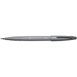 PENTEL Stylo feutre Brush Sign Pen SES15 pointe pinceau flexible gris x 10