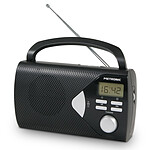 Metronic 477205 - Radio portable AM/FM avec fonction réveil - noir
