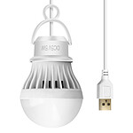 Avizar Ampoule LED USB 5W, 350 lumen avec Longueur 1m