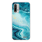 Evetane Coque Xiaomi Redmi 9T 360 intégrale transparente Motif Bleu Nacré Marbre Tendance